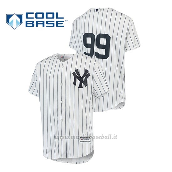 Maglia Baseball Bambino New Y Ork Yankees 99 Aaron Judge Cool Base Primera Bianco